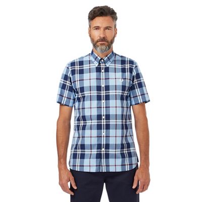 Fred Perry Blue bold checked print regular fit shirt